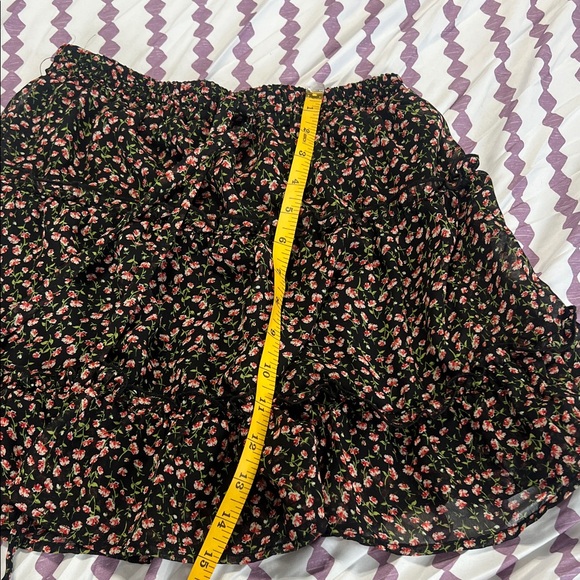 Sienna Sky Black and Pink Floral Mini Skirt - Picture 6 of 7